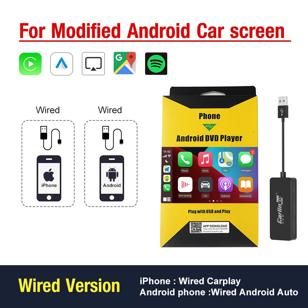 Carplay Iphone ＆ Android Auto Adapter - Suitable for All Car Brands